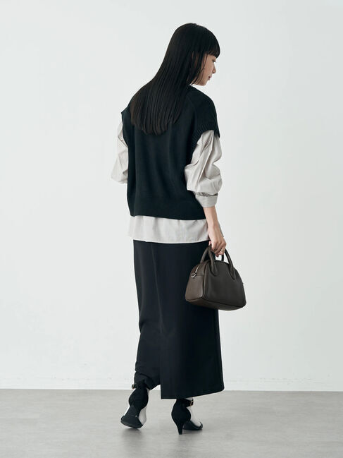 earth music&ecology「ガーターカラー天竺ニットベスト」|ベスト・ジレ|