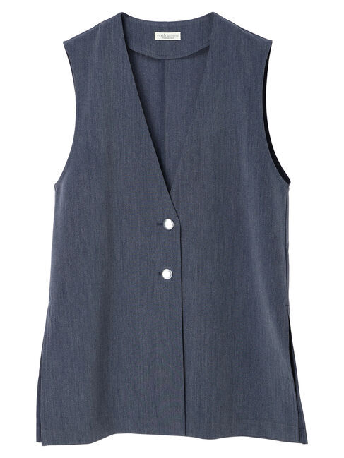 earth music&ecology「Vネックミドル丈ジレ」|ベスト・ジレ|