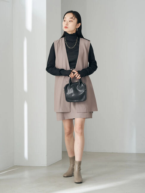 earth music&ecology「Vネックミドル丈ジレ」|ベスト・ジレ|