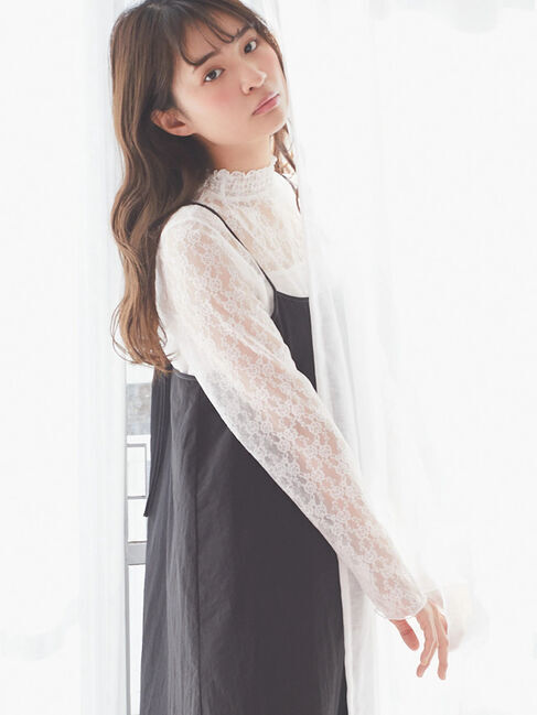 earth music&ecology「レースドッキングプルオーバー」|Tシャツ・カットソー|アイボリー