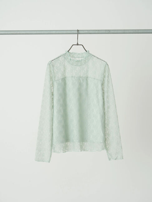 earth music&ecology「レースドッキングプルオーバー」|Tシャツ・カットソー|ミント