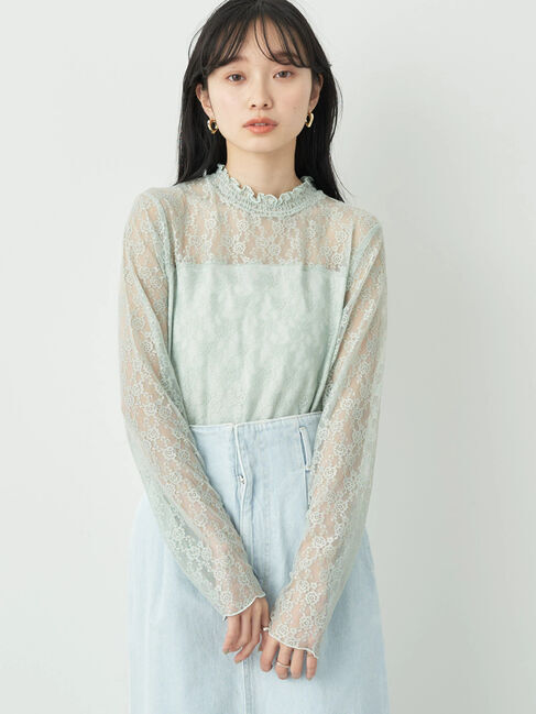 earth music&ecology「レースドッキングプルオーバー」|Tシャツ・カットソー|