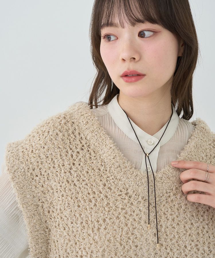 earth music&ecology「ファンシーヤーンベスト」|ベスト・ジレ|