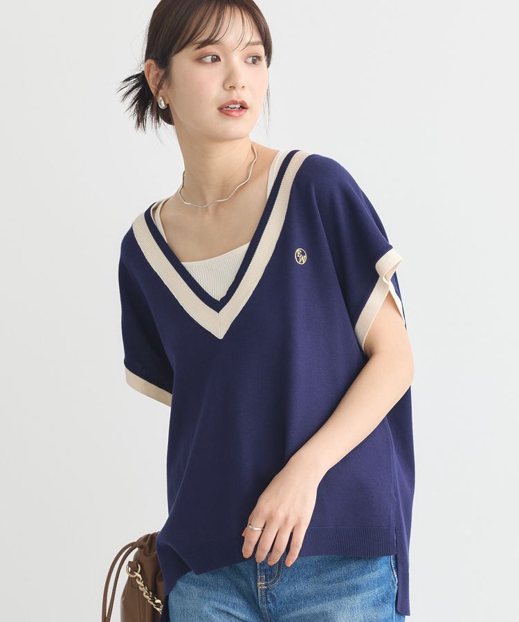 earth music&ecology「チルデンライクベスト」|ベスト・ジレ|Navy