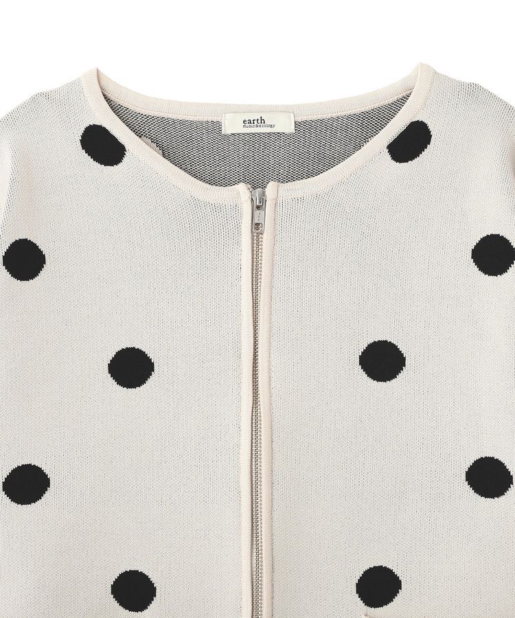earth music&ecology「ダブルジップドットカーディガン」|カーディガン|