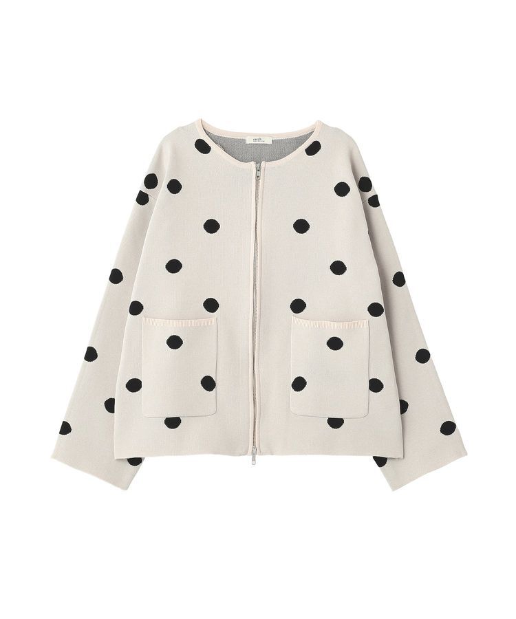 earth music&ecology「ダブルジップドットカーディガン」|カーディガン|