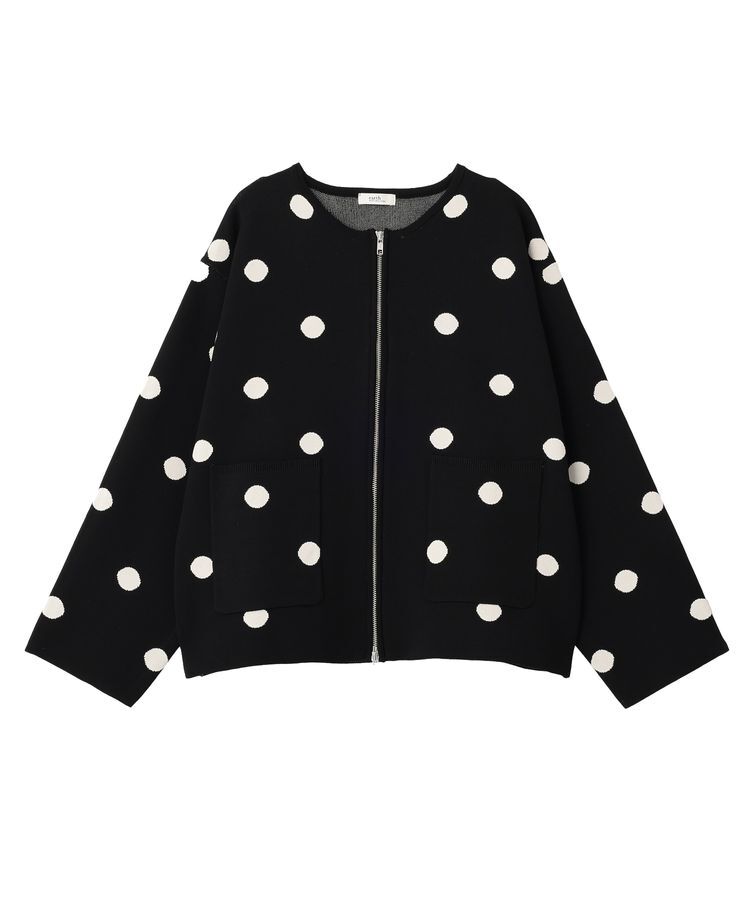 earth music&ecology「ダブルジップドットカーディガン」|カーディガン|