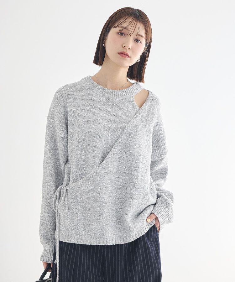 earth music&ecology「サイドリボンカシュクールニット」|ニット・セーター|