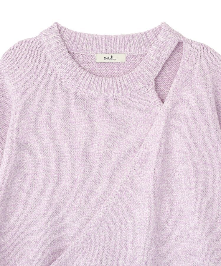 earth music&ecology「サイドリボンカシュクールニット」|ニット・セーター|