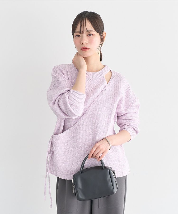 earth music&ecology「サイドリボンカシュクールニット」|ニット・セーター|