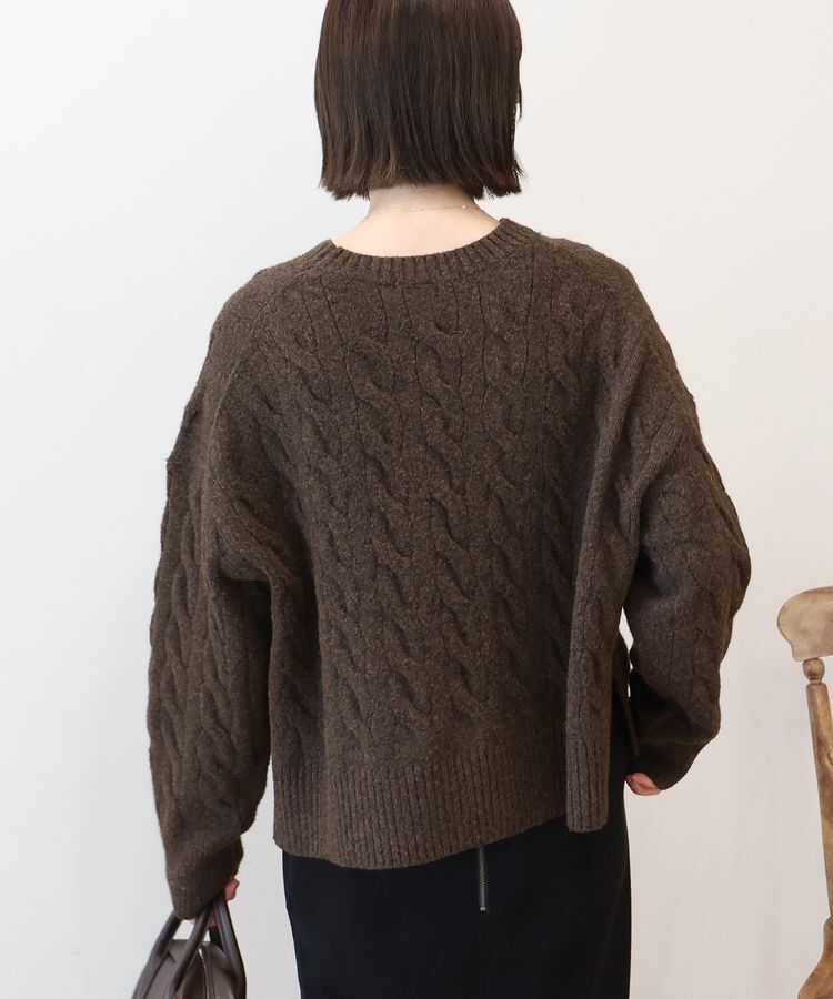 AMERICAN HOLIC「ミドルゲージケーブルニットプルオーバー」|ニット・セーター|