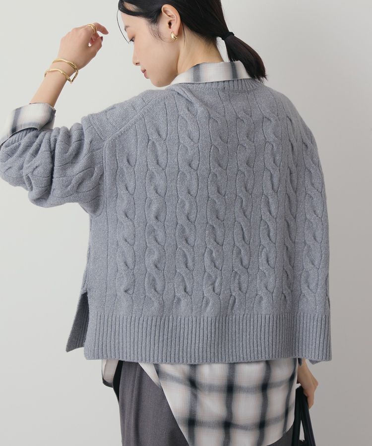 AMERICAN HOLIC「ミドルゲージケーブルニットプルオーバー」|ニット・セーター|