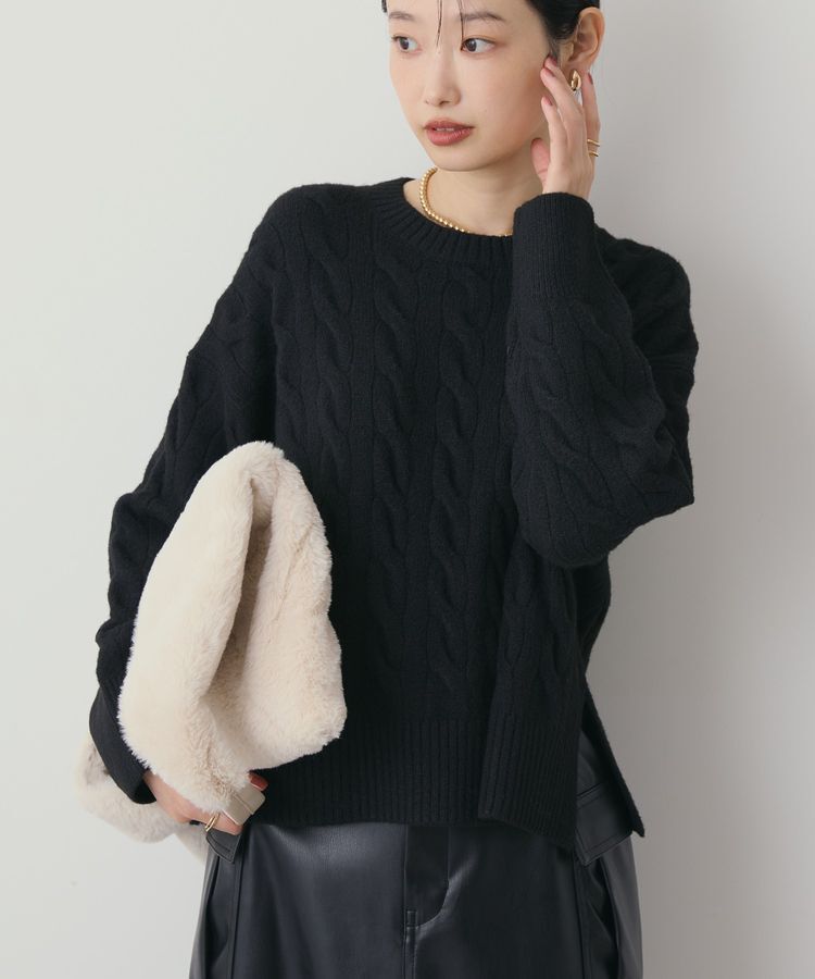 AMERICAN HOLIC「ミドルゲージケーブルニットプルオーバー」|ニット・セーター|