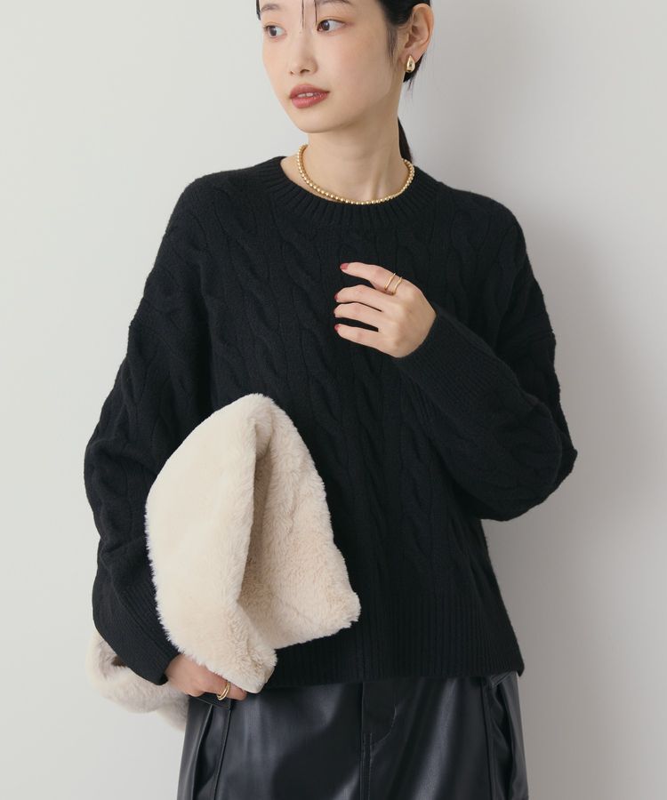 AMERICAN HOLIC「ミドルゲージケーブルニットプルオーバー」|ニット・セーター|