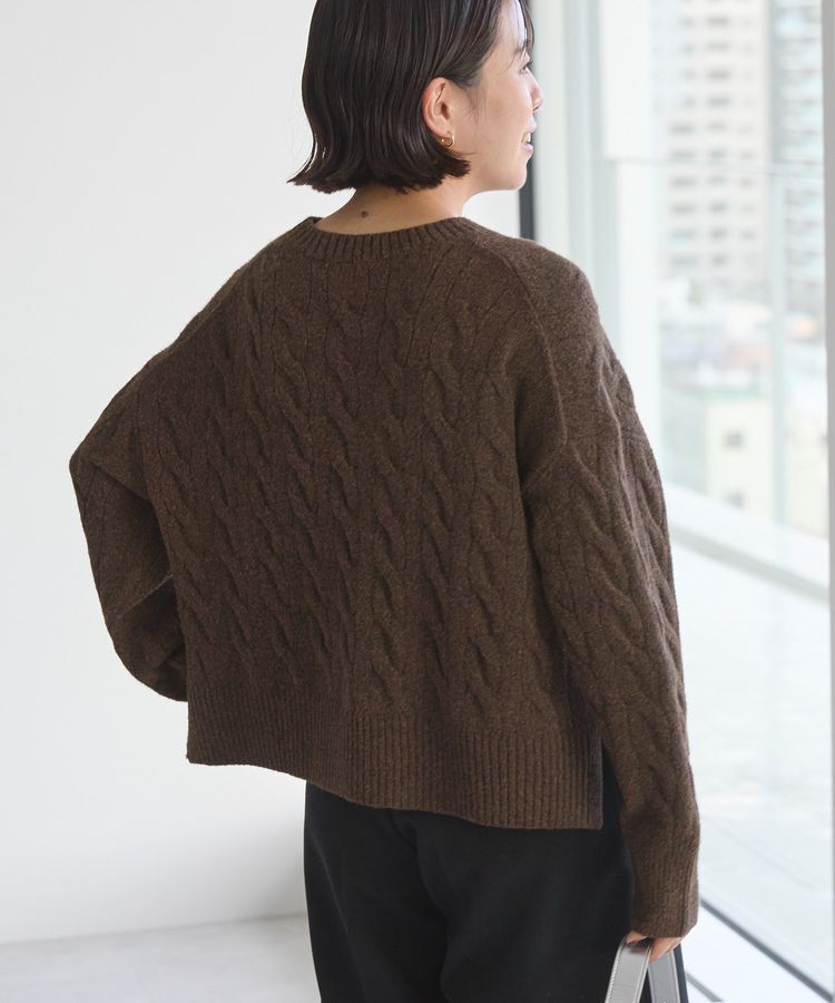 AMERICAN HOLIC「ミドルゲージケーブルニットプルオーバー」|ニット・セーター|