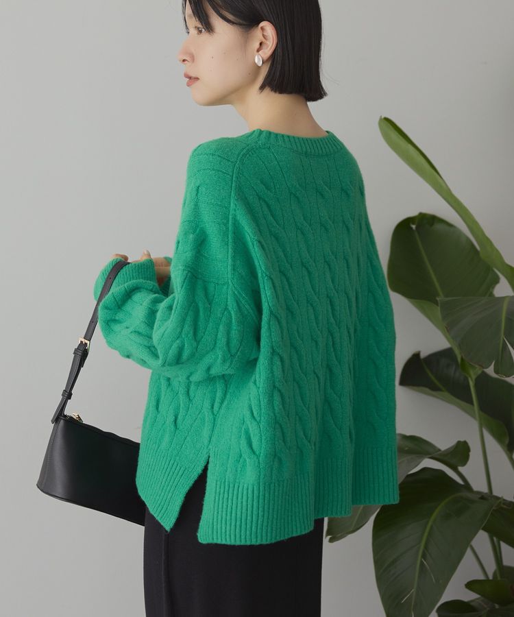 AMERICAN HOLIC「ミドルゲージケーブルニットプルオーバー」|ニット・セーター|