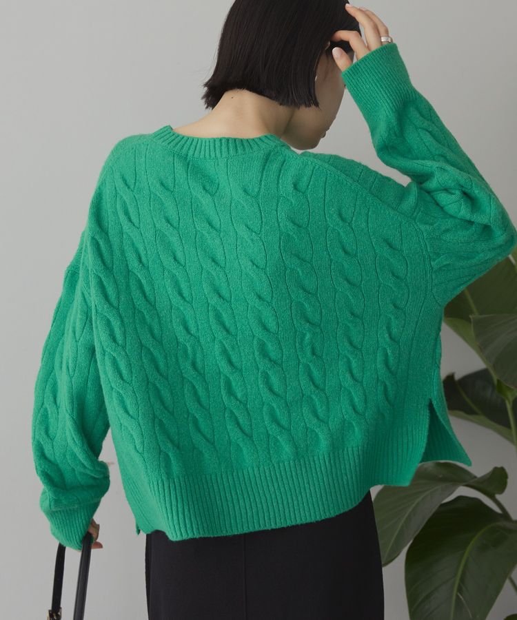 AMERICAN HOLIC「ミドルゲージケーブルニットプルオーバー」|ニット・セーター|