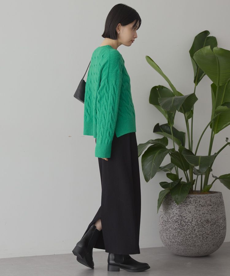 AMERICAN HOLIC「ミドルゲージケーブルニットプルオーバー」|ニット・セーター|