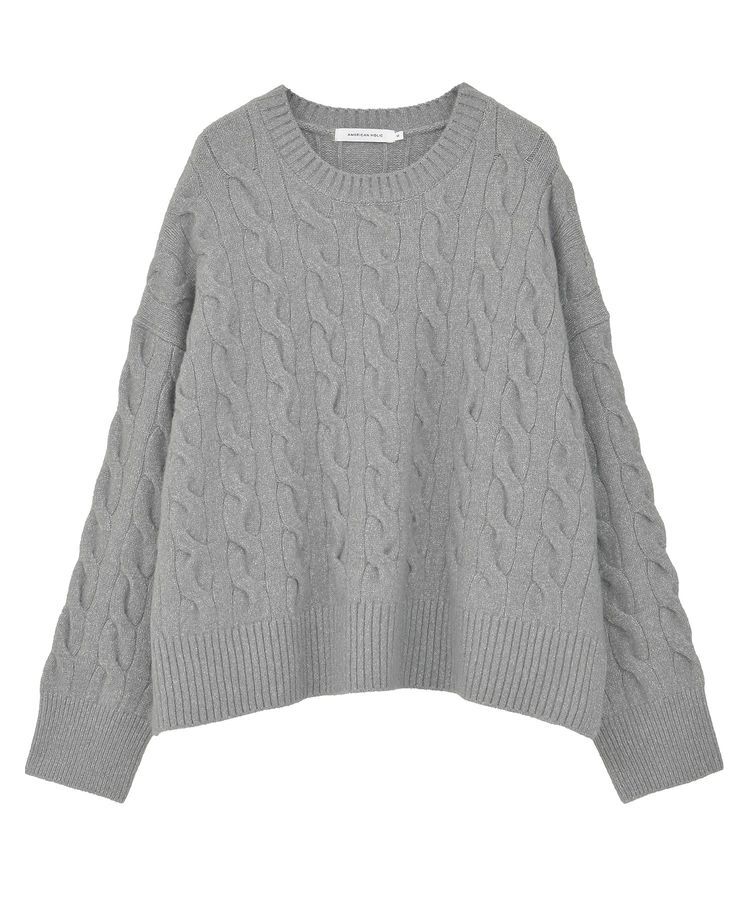AMERICAN HOLIC「ミドルゲージケーブルニットプルオーバー」|ニット・セーター|
