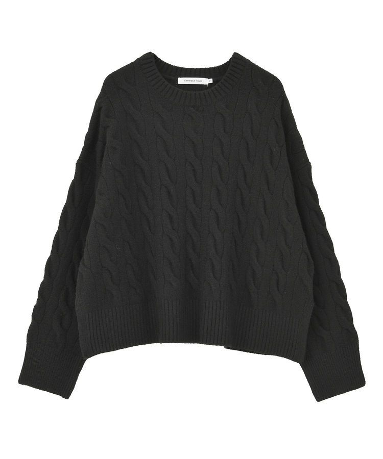 AMERICAN HOLIC「ミドルゲージケーブルニットプルオーバー」|ニット・セーター|