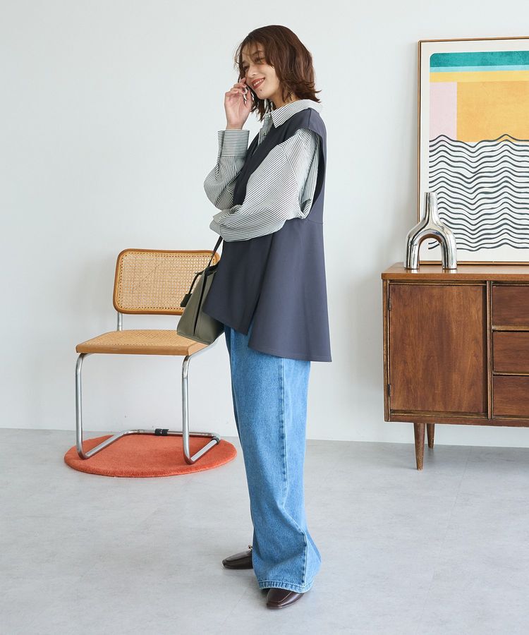 Green Parks「リップルフレアベスト」|ベスト・ジレ|