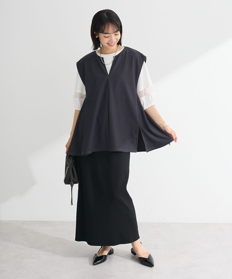 Green Parks「リップルフレアベスト」|ベスト・ジレ|