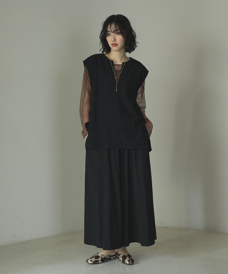 Green Parks「リップルフレアベスト」|ベスト・ジレ|