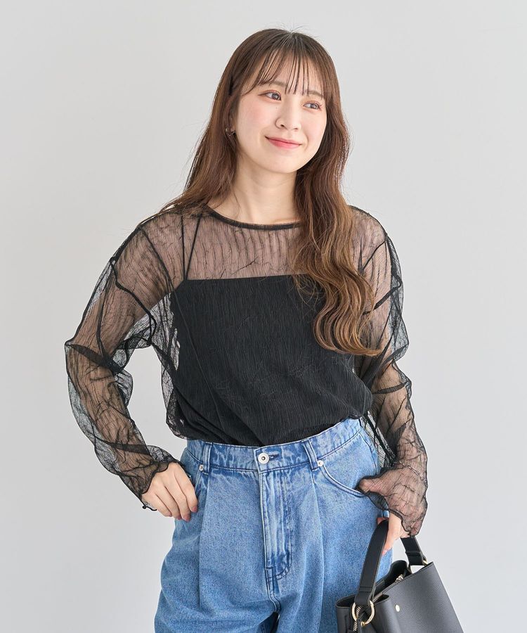 Green Parks「シアークラッシュプルオーバー」|その他|Black