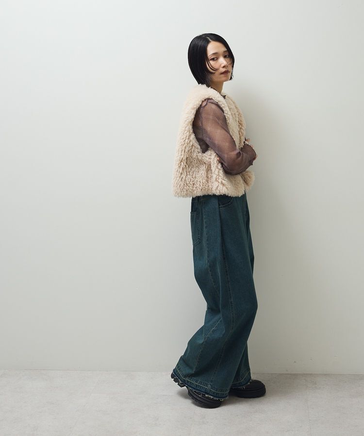 Green Parks「・ELENCARE DUE シープファーベスト」|ベスト・ジレ|