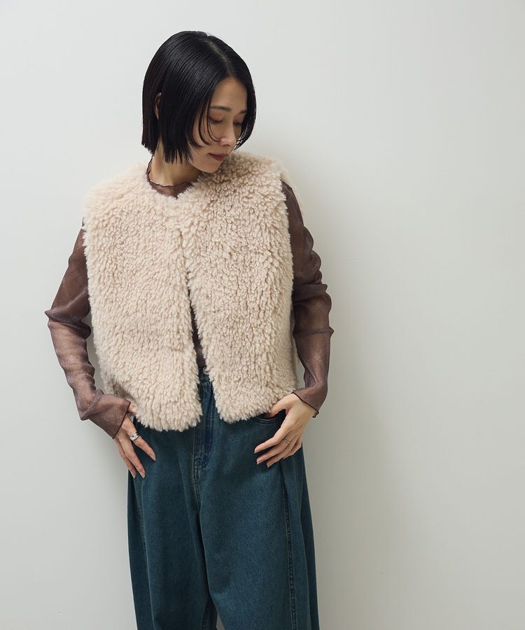 Green Parks「・ELENCARE DUE シープファーベスト」|ベスト・ジレ|