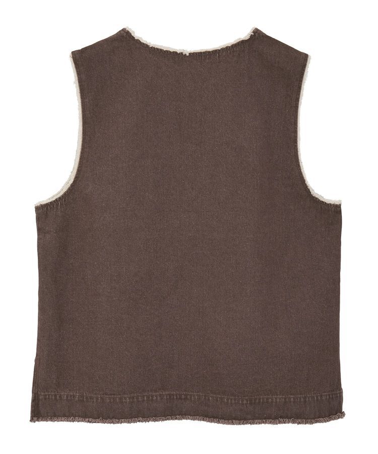 Green Parks「フリンジ付きデニムベスト」|ベスト・ジレ|