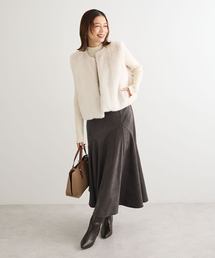 Green Parks「・ELENCARE DUE フォックス調ファーベスト」|ベスト・ジレ|