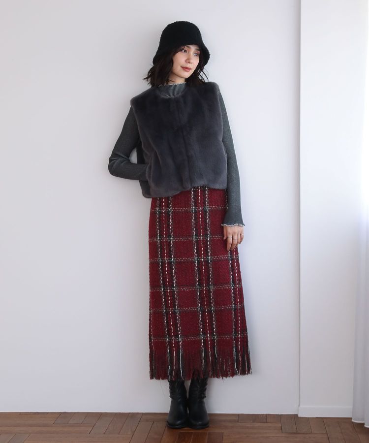 Green Parks「・ELENCARE DUE フォックス調ファーベスト」|ベスト・ジレ|