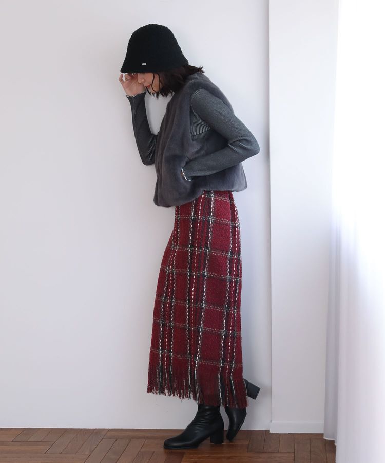 Green Parks「・ELENCARE DUE フォックス調ファーベスト」|ベスト・ジレ|