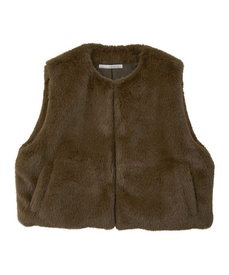 Green Parks「・ELENCARE DUE フォックス調ファーベスト」|ベスト・ジレ|