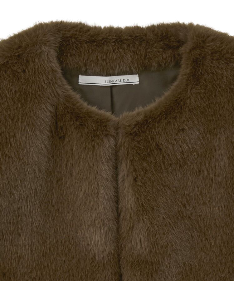 Green Parks「・ELENCARE DUE フォックス調ファーベスト」|ベスト・ジレ|