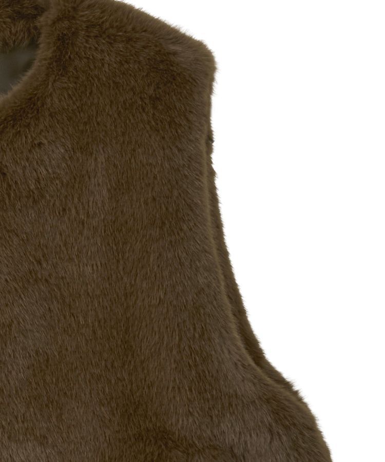 Green Parks「・ELENCARE DUE フォックス調ファーベスト」|ベスト・ジレ|