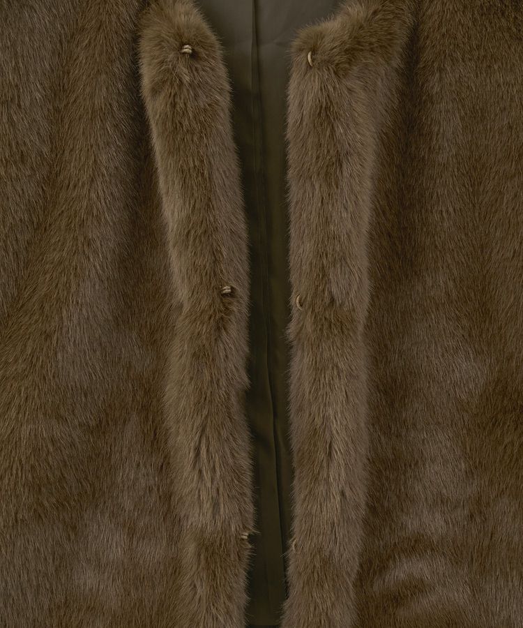 Green Parks「・ELENCARE DUE フォックス調ファーベスト」|ベスト・ジレ|