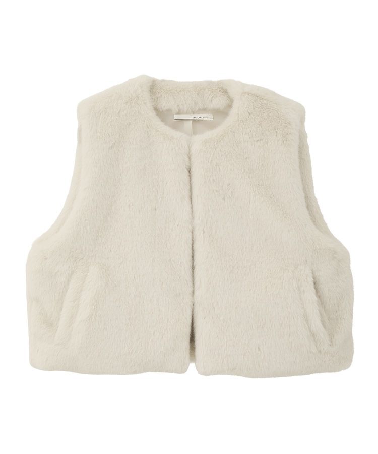 Green Parks「・ELENCARE DUE フォックス調ファーベスト」|ベスト・ジレ|