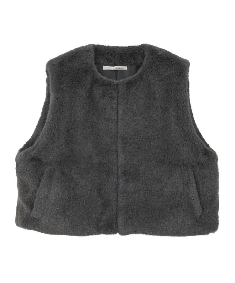 Green Parks「・ELENCARE DUE フォックス調ファーベスト」|ベスト・ジレ|