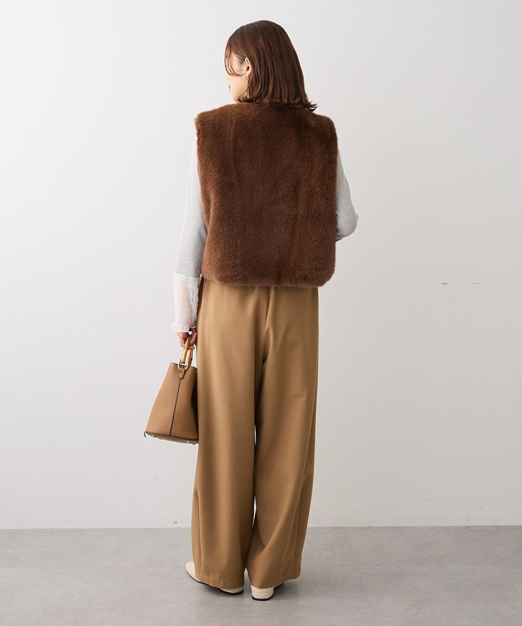 Green Parks「・ELENCARE DUE フォックス調ファーベスト」|ベスト・ジレ|