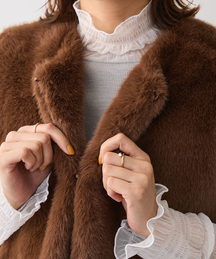 Green Parks「・ELENCARE DUE フォックス調ファーベスト」|ベスト・ジレ|