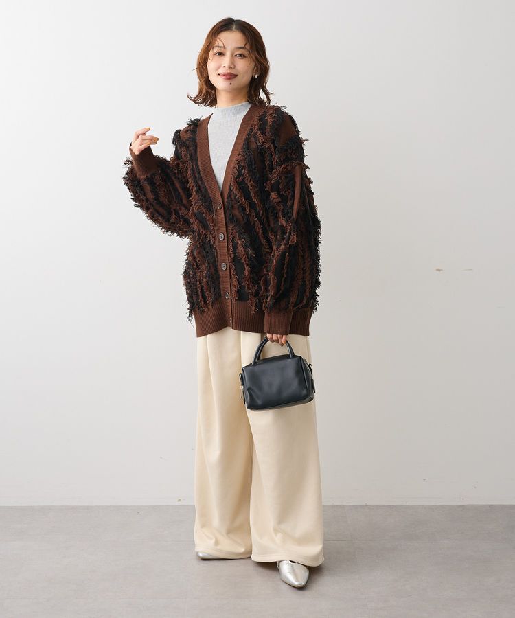 Green Parks「・ELENCARE DUE フリンジジャカードカーディガン」|カーディガン|