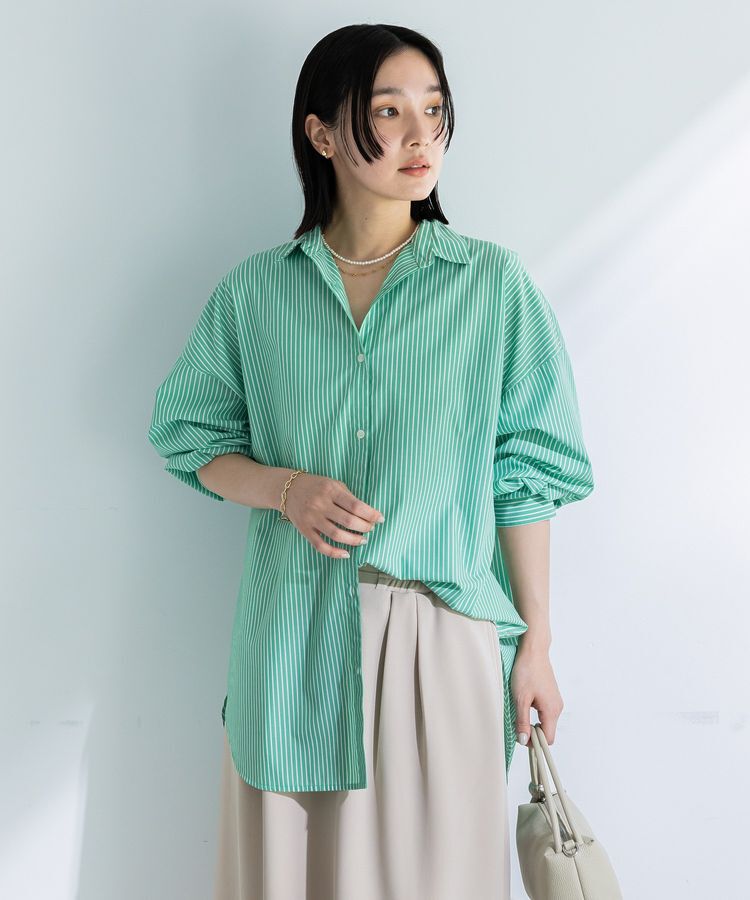 Green Parks「イージーケア抜け衿シャツ」|シャツ・ブラウス|