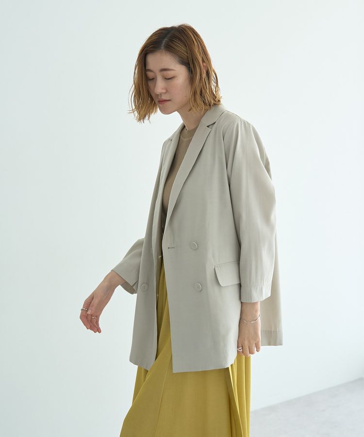 YECCA VECCA「【接触冷感】COOLシャツテーラードジャケット」|テーラードジャケット|