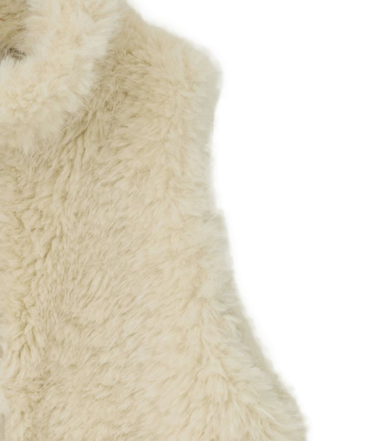 YECCA VECCA「カーリーファーZIPジレ」|ベスト・ジレ|