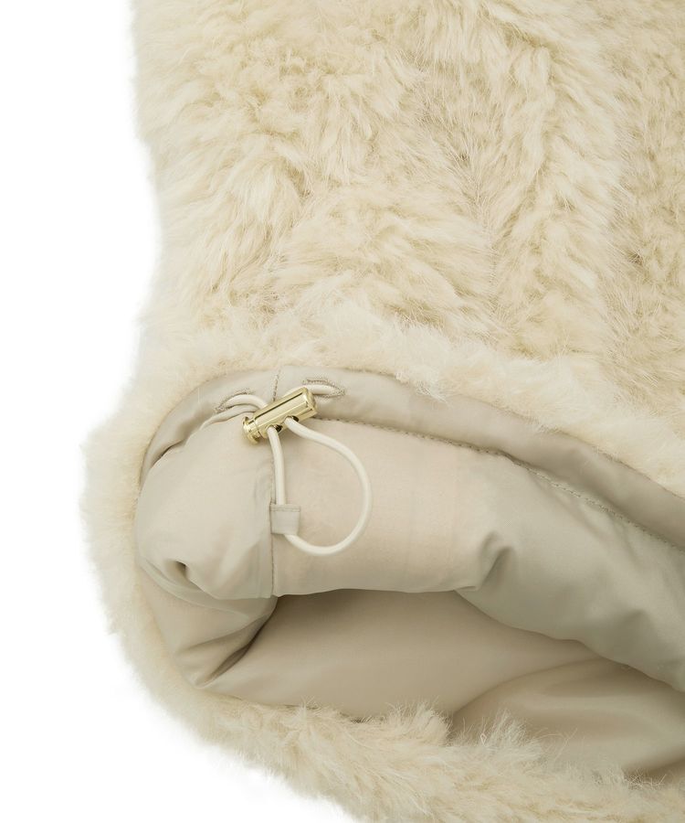 YECCA VECCA「カーリーファーZIPジレ」|ベスト・ジレ|