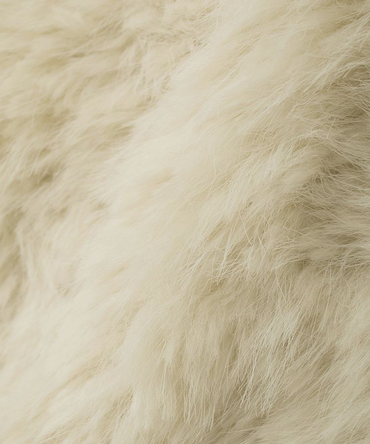 YECCA VECCA「カーリーファーZIPジレ」|ベスト・ジレ|