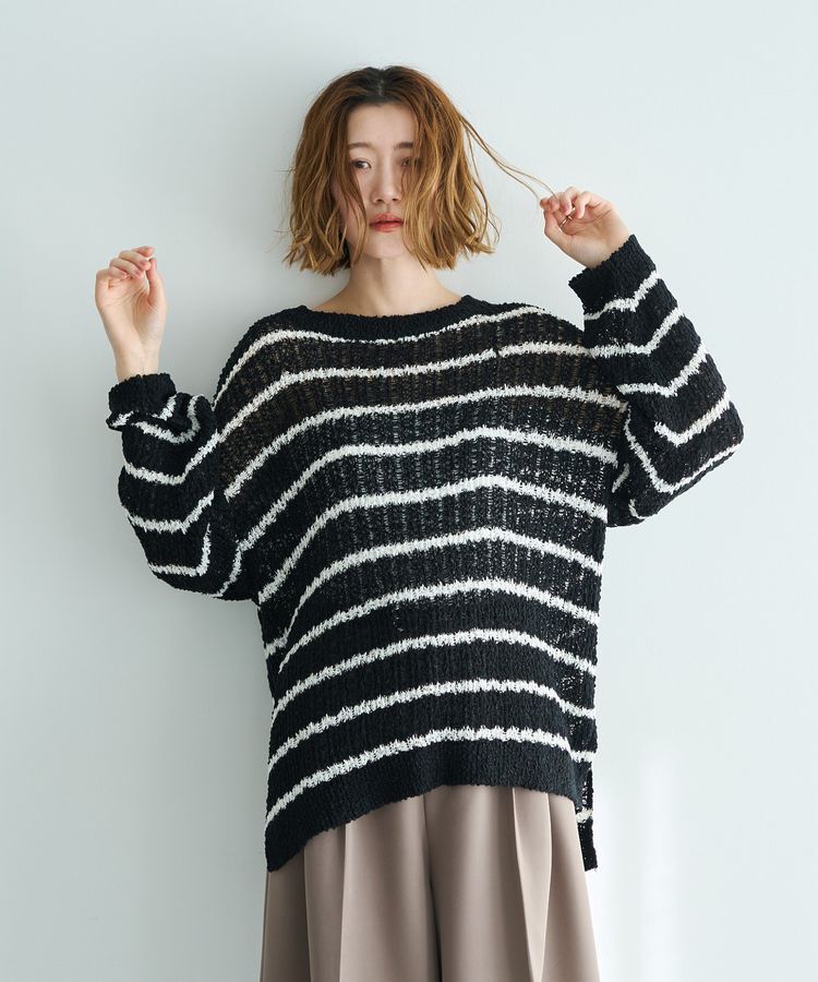 Editt by YECCA VECCA「ルーズニットプルオーバー」|ニット・セーター|Border