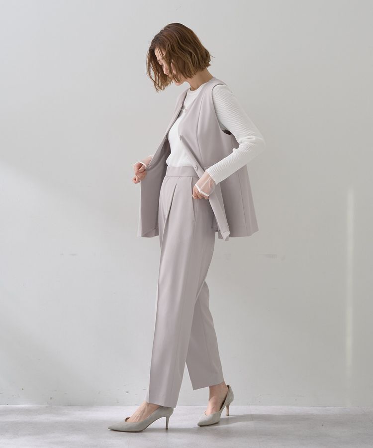 YECCA VECCA「パールペプラムジレ」|ベスト・ジレ|